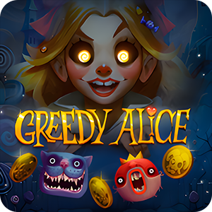 Juego tragamonedas Greedy Alice de Peter & Sons con visuales de fantasía, símbolos coloridos y jugabilidad divertida.