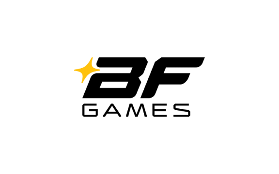 Logo de BF Games, creador destacado de tragamonedas y juegos interactivos
