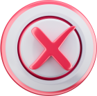 icon showing X