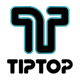 Logotipo oficial da TipTop, um provedor líder de jogos de cassino online envolventes e sofisticados.