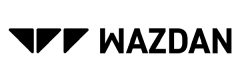 Logo de Wazdan, proveedor de juegos de casino en línea con más de 200 títulos, conocido por sus características únicas y jugabilidad personalizable.
