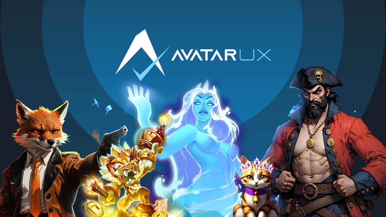 Collage of AvatarUX slot characters highlighting PopWins™, MultiPop™, and signature visual effects