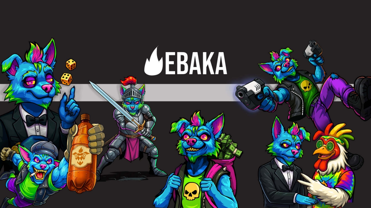 Promotional banner for Ebaka Games in the Timeless Tech Game Aggregator provider library