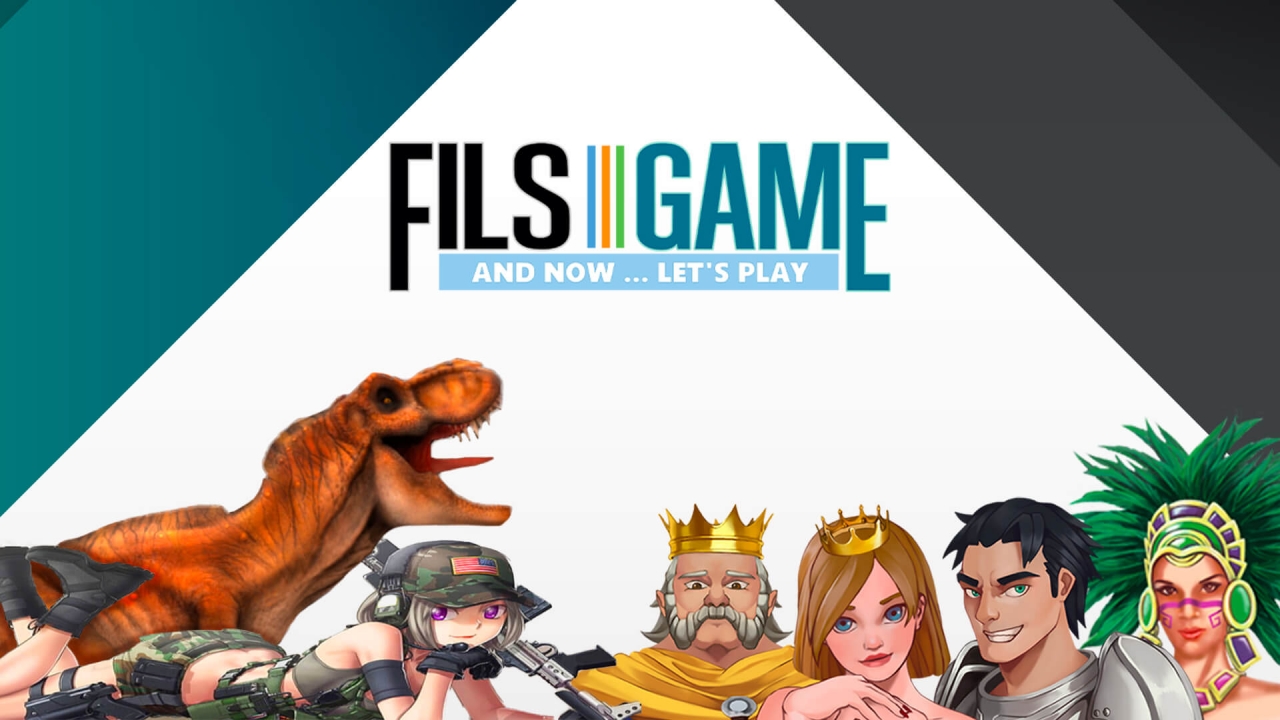 FilsGame – Engaging and Thematic Slot Games for Online Platforms A promotional banner for FilsGame, a dynamic game provider known for its engaging slot titles. The image features a variety of animated characters, including a T-Rex, a warrior princess, a futuristic soldier, and a royal couple, highlighting FilsGame’s diverse themes and innovative gameplay for online casino platforms.