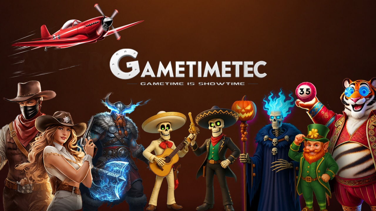 Banner promocional de GameTimeTec en la biblioteca de proveedores del Agregador de Juegos de Timeless Tech