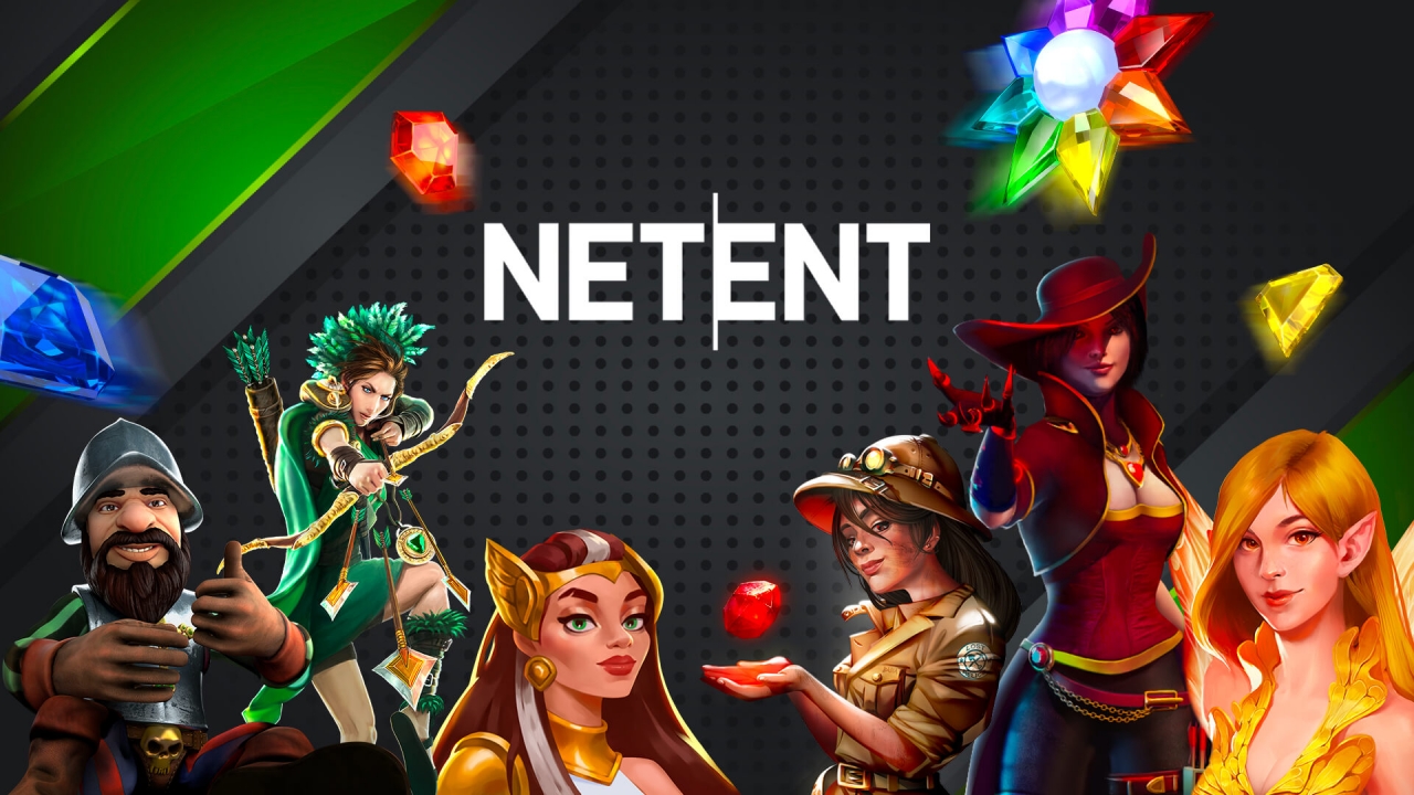 Descubra os Jogos Inovadores da NetEnt - Mais de 200 Títulos Disponíveis Banner destacando a NetEnt, com slots, jogos de mesa e mesas ao vivo, incluindo clássicos como Starburst e Dead or Alive.