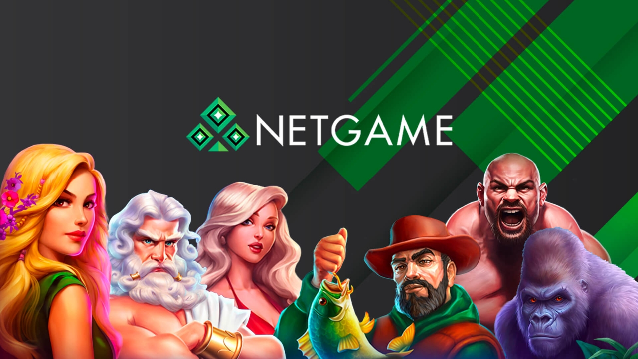 Explore os Títulos Exclusivos da Netgame - Mais de 50 Jogos Disponíveis Banner da Netgame destacando slots premiados como Diamond Shot e Book of Nile, além de jogos de mesa e vídeo pôquer.