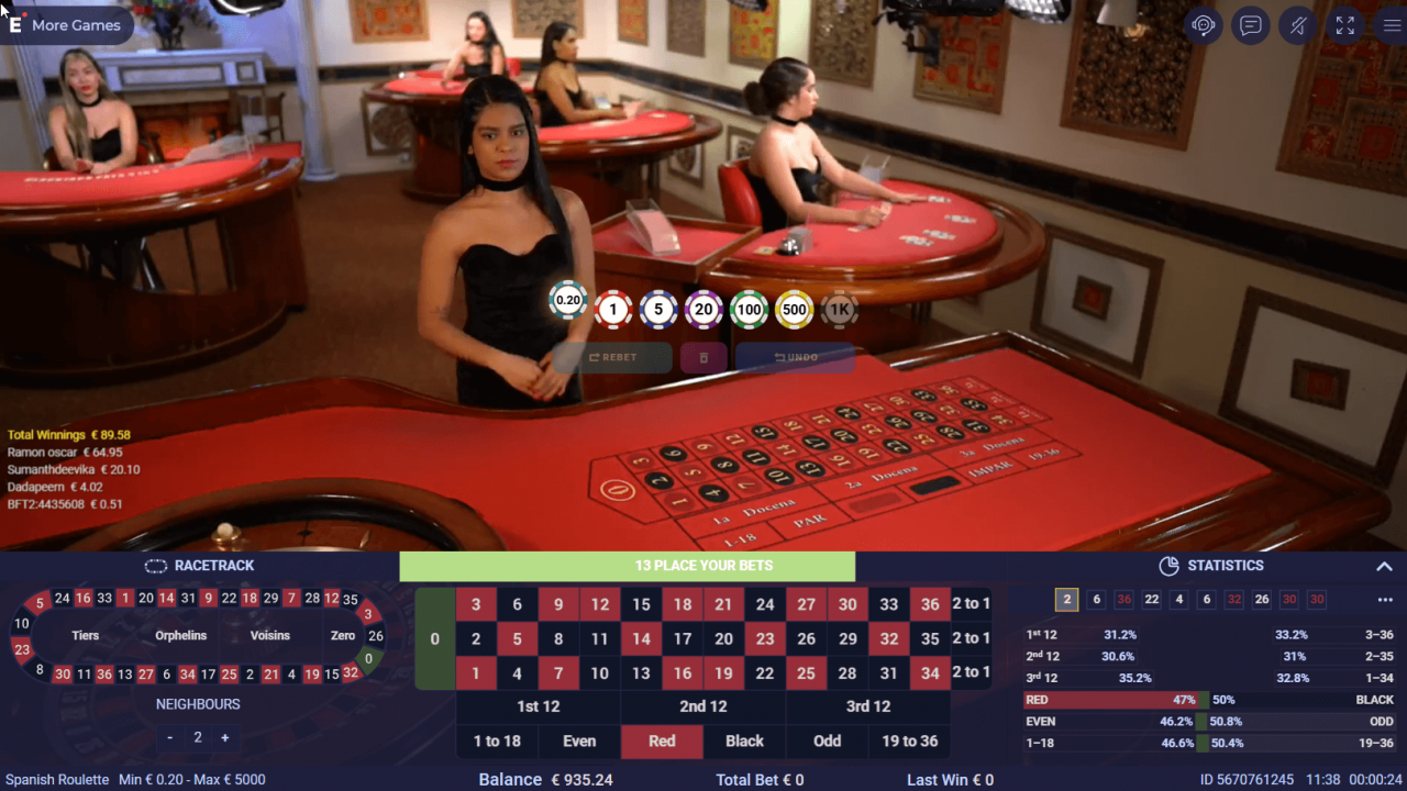 Ezugi Revolution Roulette - Mobile-Friendly Design Ezugi Revolution Roulette optimized for seamless gameplay on mobile devices.