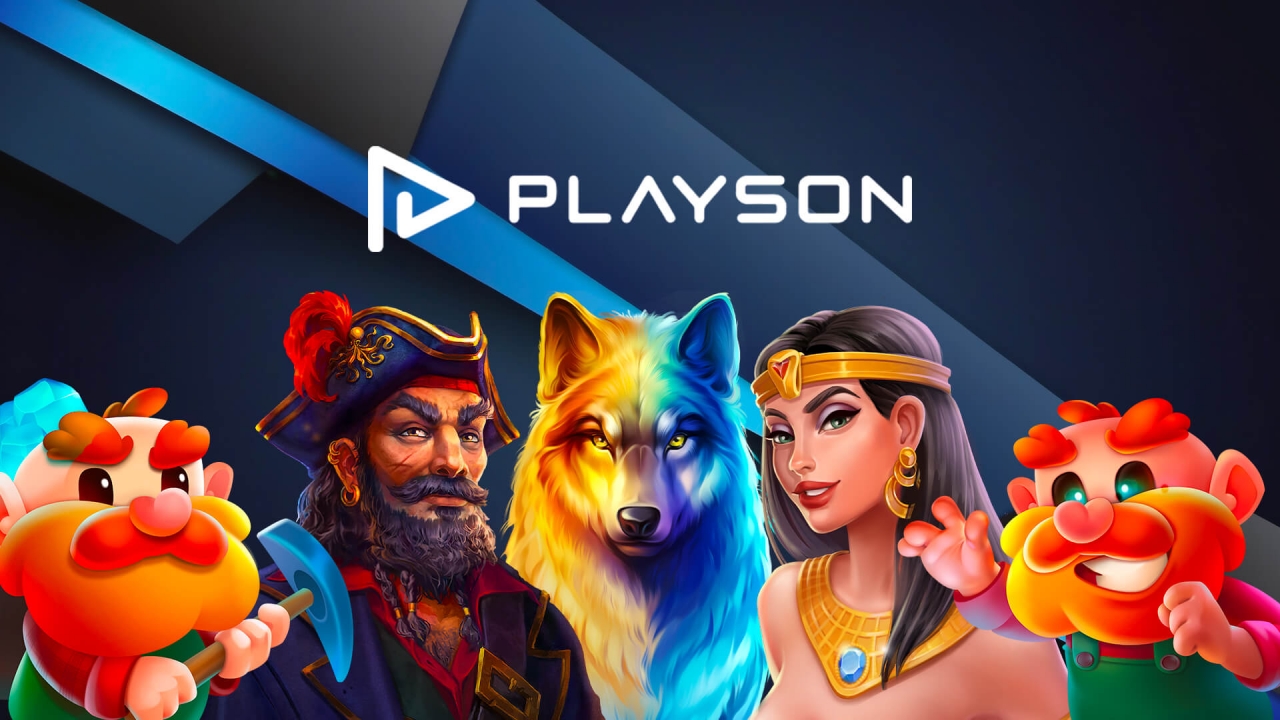 Banner de Playson destacando sus juegos de casino omni-canal optimizados para dispositivos móviles en el sector iGaming