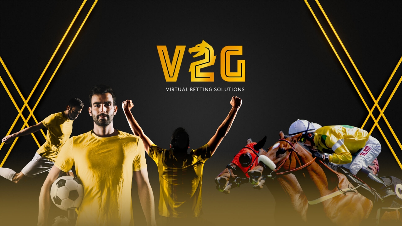 V2G - Apostas Virtuais de Futebol, Corridas de Cavalos, Cães e Esportes de Motor Banner da V2G, destacando apostas virtuais com gráficos de alta definição e jogabilidade imersiva em esportes como futebol, corridas de cavalos, cães e motorizados.