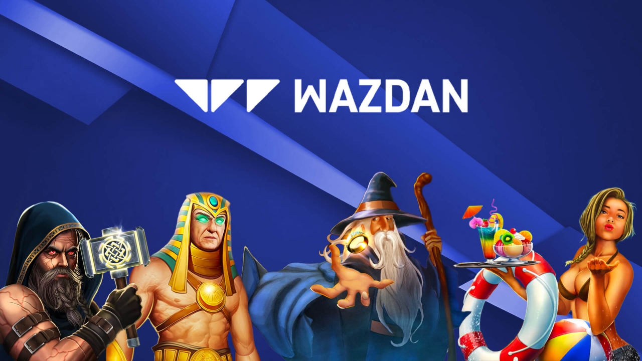 Wazdan - Jogos de Cassino: Slots, Jogos de Mesa, Video Poker e mais com Recursos Exclusivos Banner da Wazdan, mostrando a diversidade de jogos como slots, video poker, jogos de mesa e bingo online, com recursos inovadores como Volatility Levels™ e Energy Saving Mode.