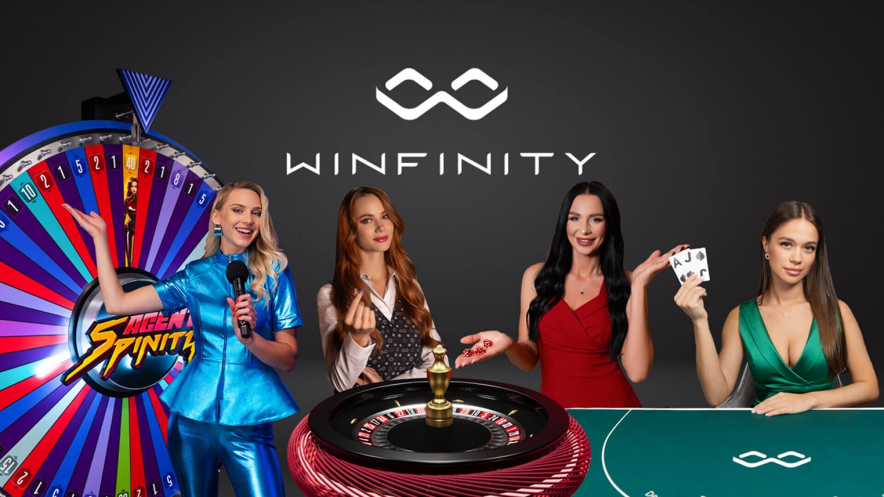 Visuais de jogos da Winfinity com mecânicas instant win e crash