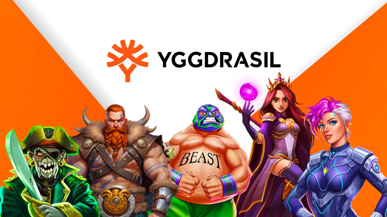 Banner promocional apresentando o portfólio diversificado de jogos de slots e soluções inovadoras de iGaming da Yggdrasil Gaming na Timeless Tech.