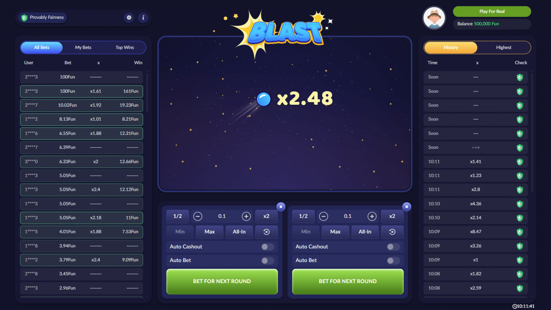 Blast by Pascal Gaming – Crash Game Landing Page Homepage of Blast crash game showcasing desert theme and cannon interface by Pascal Gaming