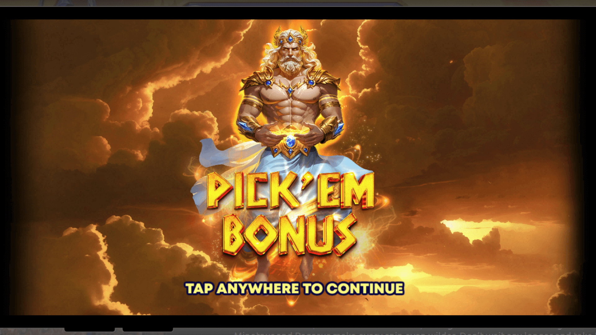 Olympus Rivals — Pick’em Bonus Intro (Amigo Gaming) Zeus introduces the Pick’em Bonus in Olympus Rivals—tap to start the instant-win feature in Amigo Gaming’s HTML5 iGaming slot.