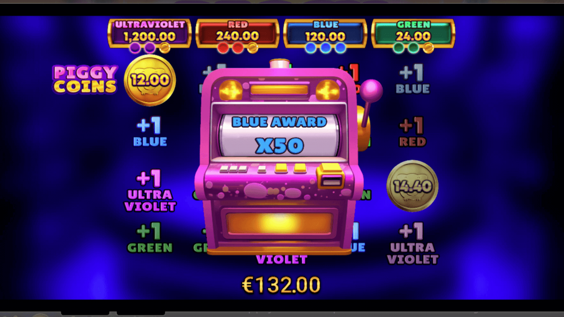 Pick'em Bonus Awards – Green Prize Players reveal a Green Prize worth 10x in the Pick'em Bonus of Piggy Coins by Amigo Gaming.