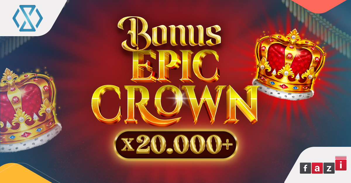 Bonus Epic Crown Slot Game Review - Classic Slot with Modern Bonuses Banner image for Bonus Epic Crown review, showcasing FAZI’s slot game with classic symbols and bonus features.