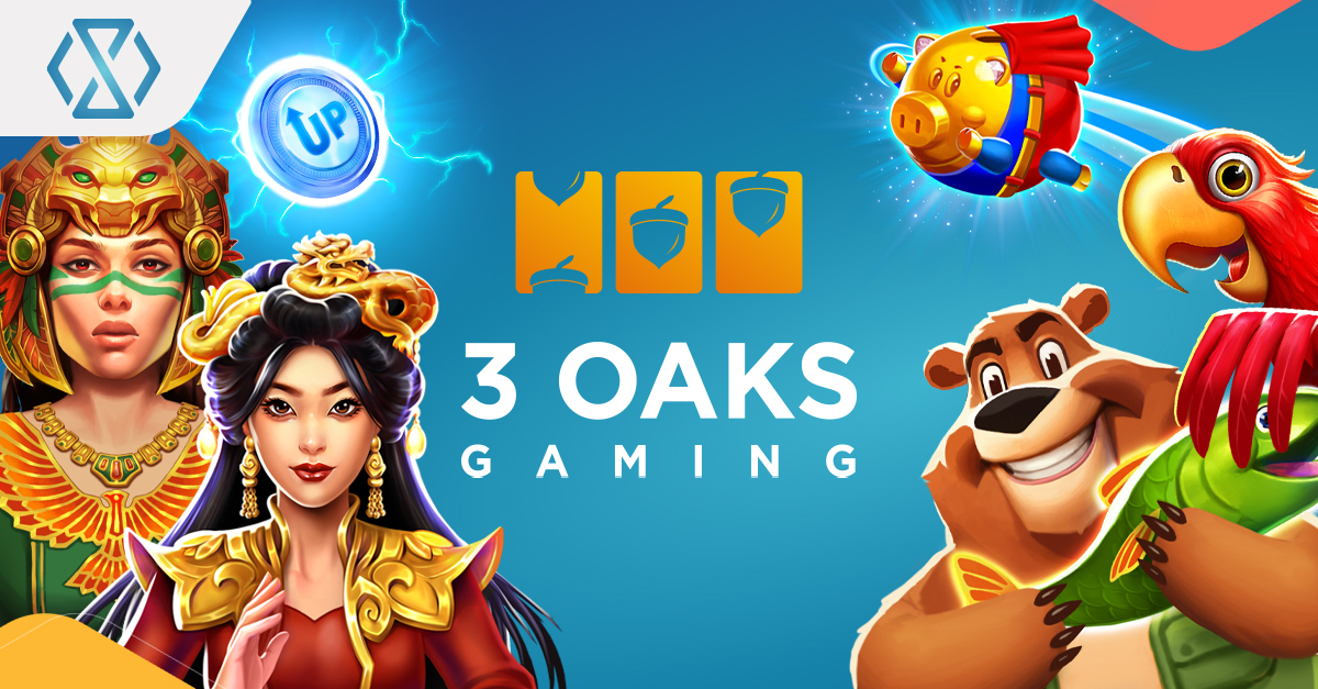 Discover the Excellence of 3 Oaks Gaming with Timeless Tech Banner showcasing the partnership between Timeless Tech and 3 Oaks Gaming, highlighting innovative slot games and gaming solutions.