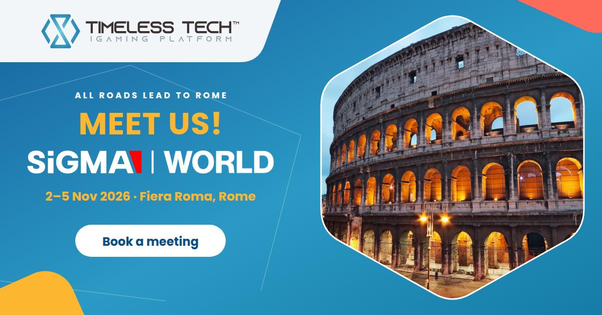 Timeless Tech at SiGMA World Rome 2026 – meet our team to discuss game aggregation, gamification and iGaming solutions.