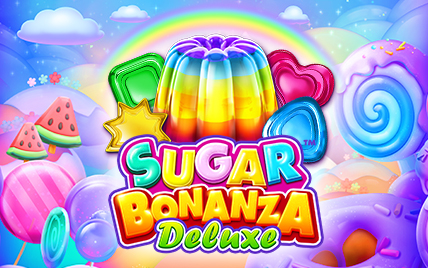 Play Sugar Bonanza Deluxe – Enjoy Cascading Wins and Multipliers Colorful game scene from Sugar Bonanza Deluxe featuring cascading candy symbols.