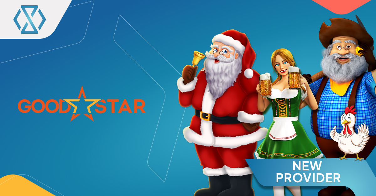  GoodStar Games se incorpora al agregador de juegos iGaming de Timeless Tech, ampliando su catálogo de casino online con tragamonedas desarrolladas en Italia. Banner promocional con personajes y elementos de marca de GoodStar.