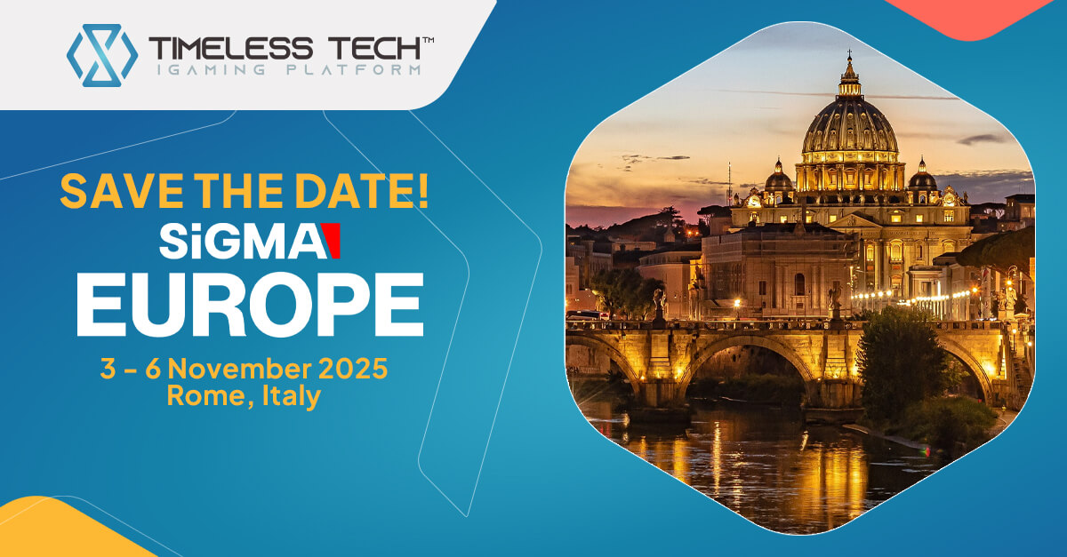 Timeless Tech team attending SiGMA Europe 2025 in Rome, networking with global iGaming professionals and exploring innovation in gaming technology.